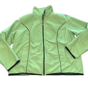 Kim Rogers Women's XL Green Mesh Lined Lightweight Full Zip Jacket